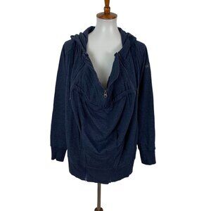 Seraphine Navy Blue Maternity Hoodie Sweater